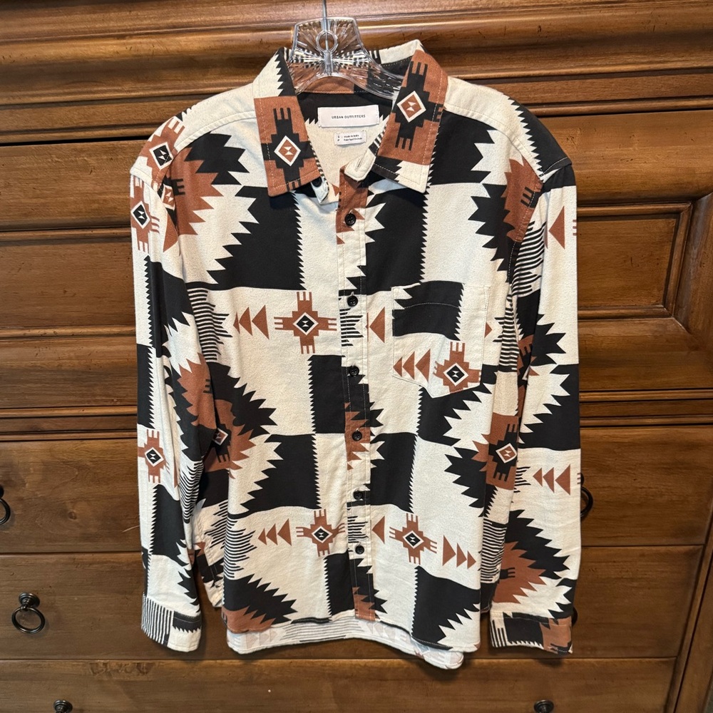 Urban Outfitters Black and Tan Shirt